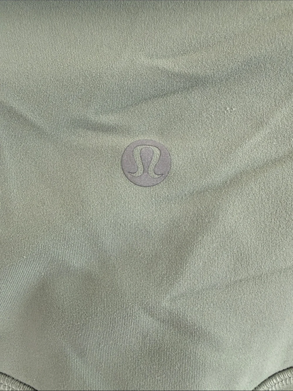 Lululemon High-Waist Sage Green Leggings with Side Pockets